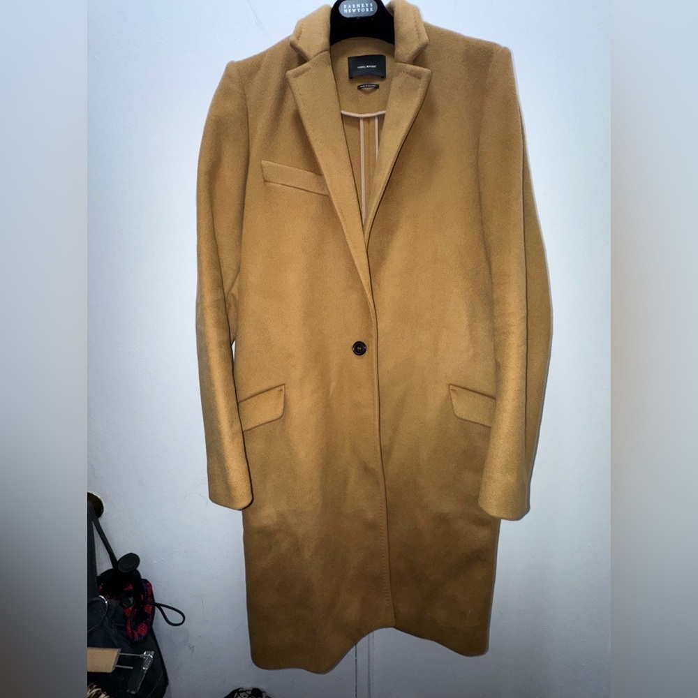 Isabel Marant Gabriel Caramel Cashmere & Wool Camel Coat FR 40 / US 8 - Picture 3 of 8